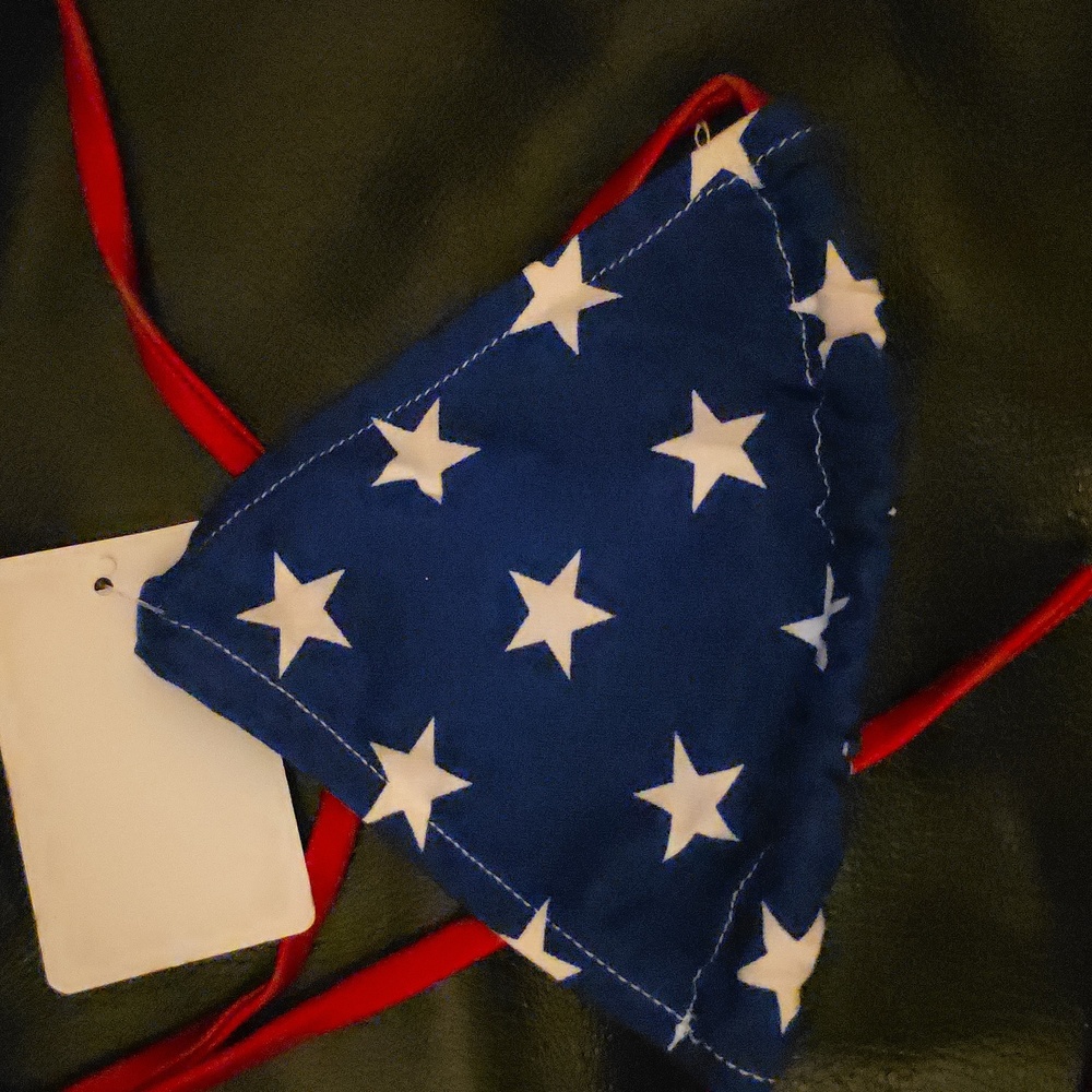 Sexy American Flag Swimsuit Triangle Top And Thong With Coverup 3 Piece - Picture 5 of 11